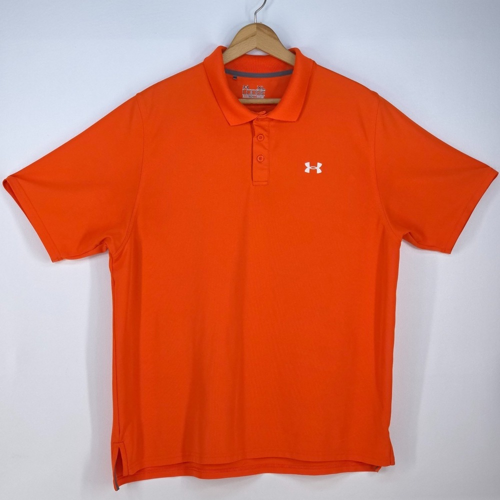 Under Armour HeatGear Polo Shirt Men's XL Loose Short Sleeve Athleisure Golf